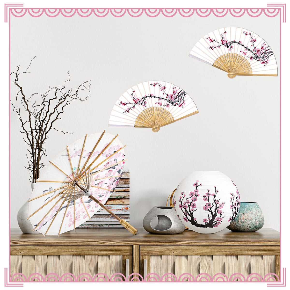 Tallew silk folding fan 8 inches featuring bamboo frame for light cooling.
