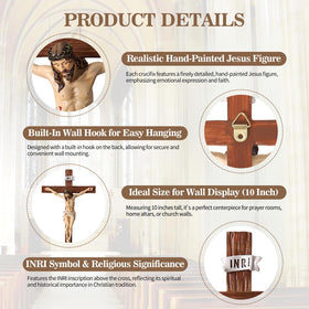 TALPGOD museum-quality cross sculpture, timeless Catholic symbol for living spaces.