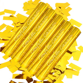 Tamodan Gold Confetti Poppers at a ceremony ready to create dramatic gold bursts.