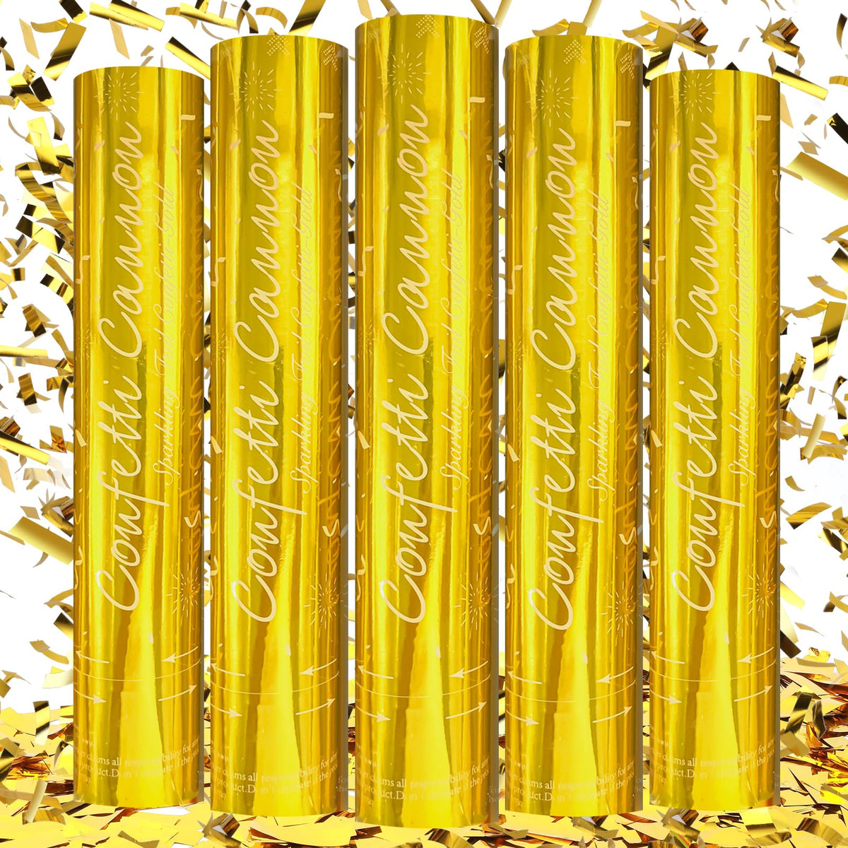 Tamodan Gold Confetti Poppers launch shimmering gold confetti for a magical wedding moment.