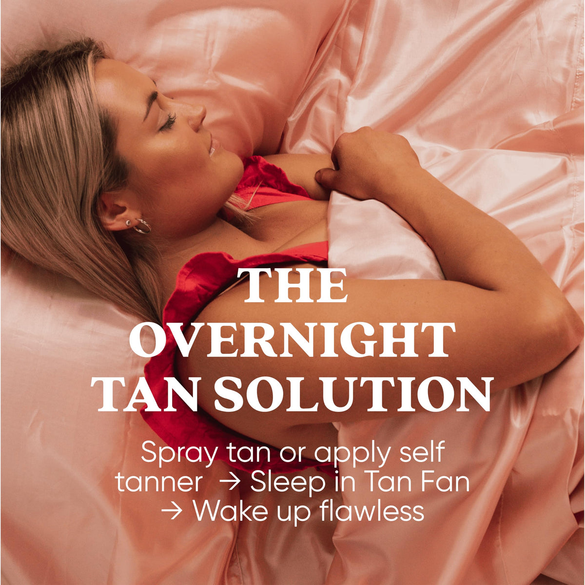 Tan Fan Self Tan Sleep Sack anti-absorbent weave reduces transfer to linens.