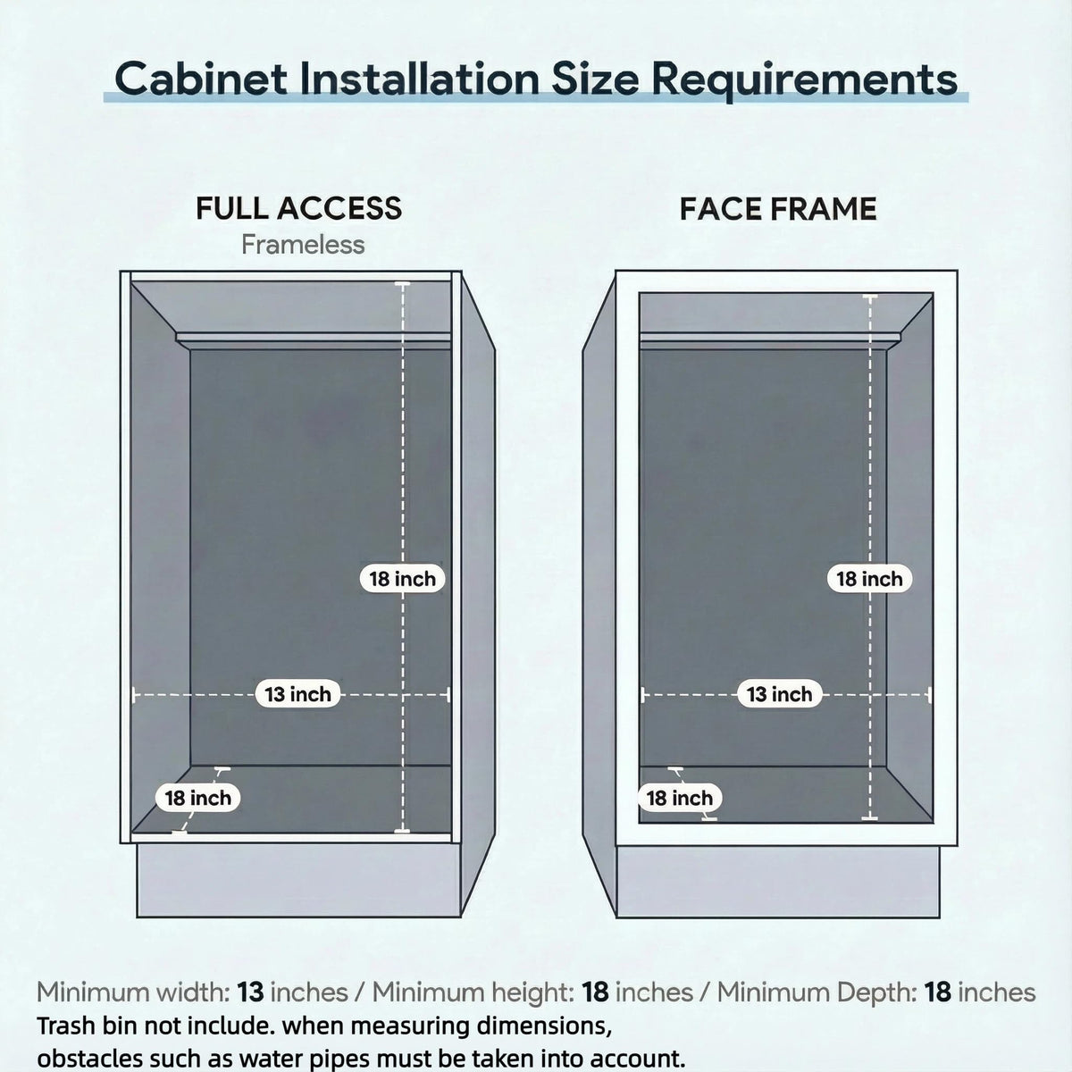 Tanamu hidden-design rack keeps trash out of sight while remaining easy to pull out.
