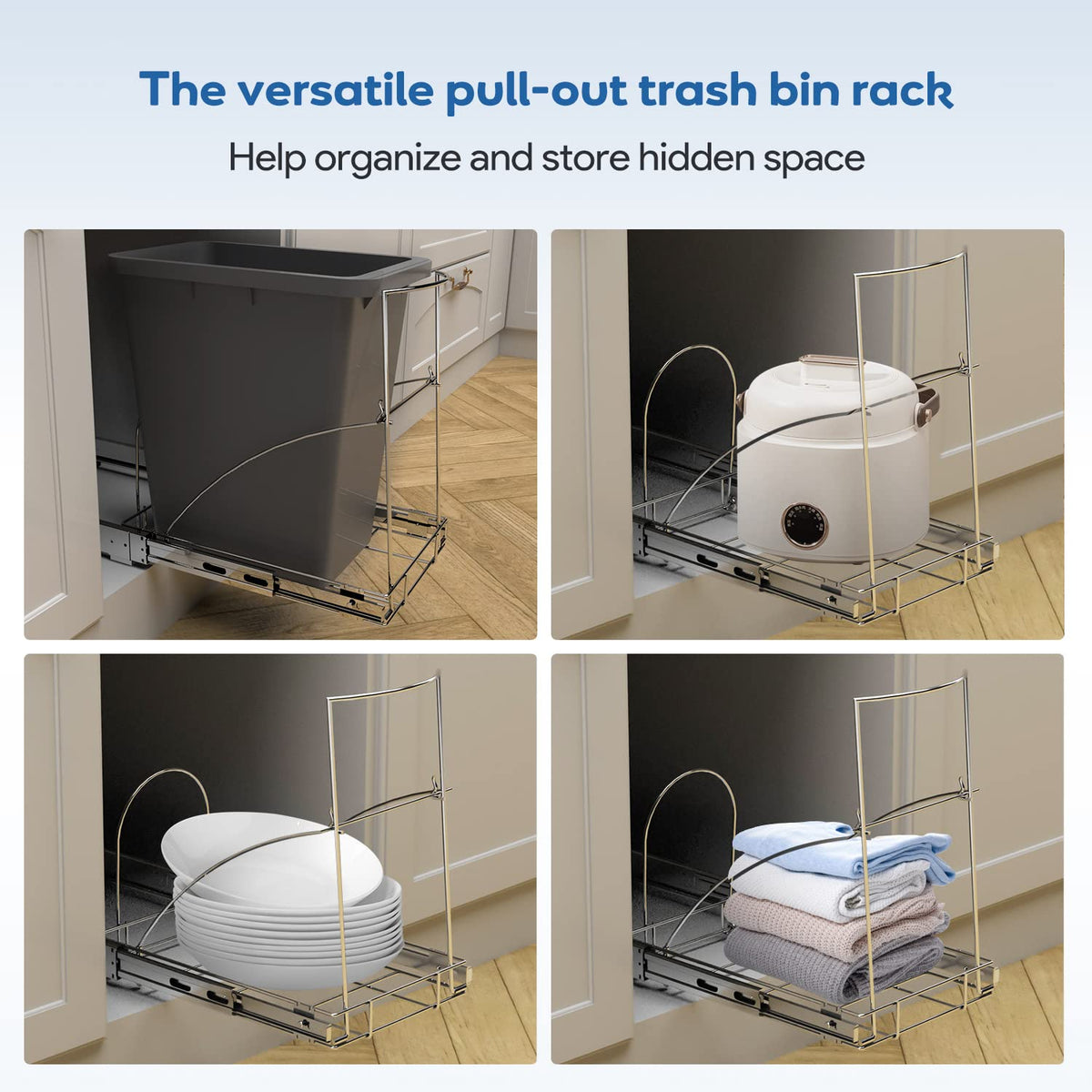 Tanamu notice: waste bin not included, compatible with standard 35-quart cans.