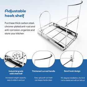 Tanamu ball-bearing track ensures smooth, wobble-free sliding even when the bin is full.