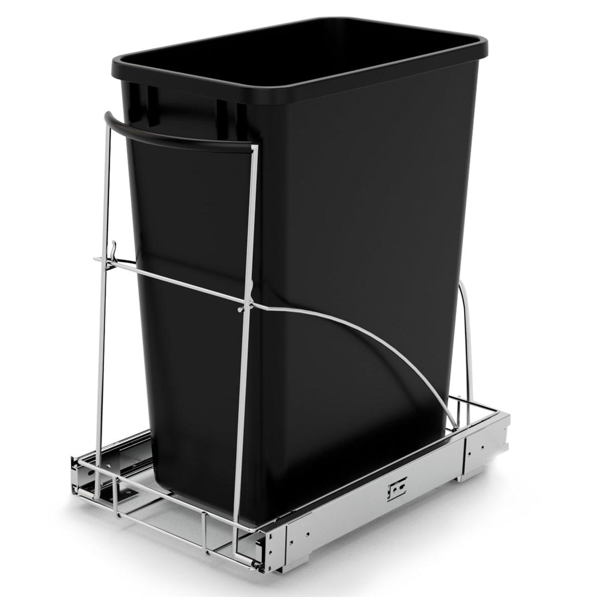 Tanamu pull-out trash can under cabinet assembly shows ready-to-mount hardware.