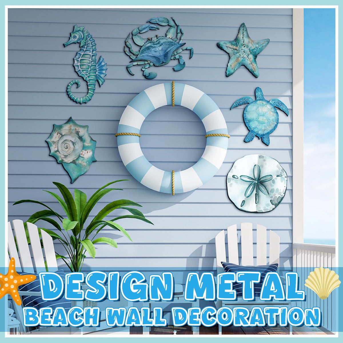 Tandefio seahorse wall decor brings tranquil ocean vibes to any wall.