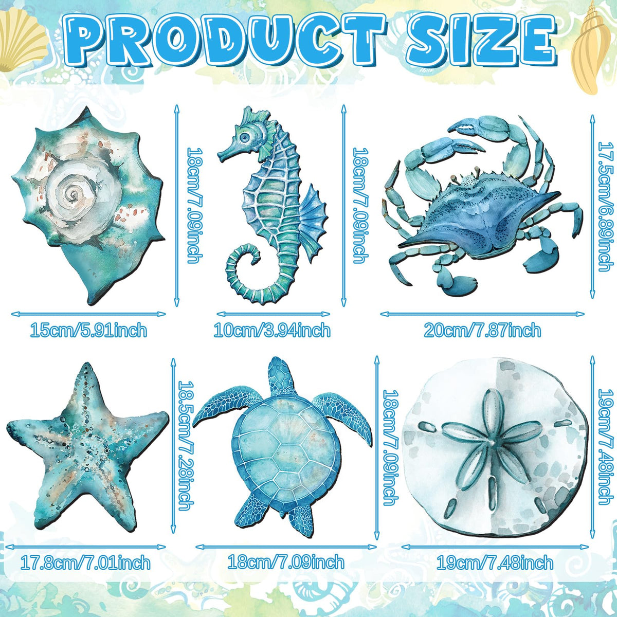 Tandefio shell wall decor offers a subtle beach-inspired accent.