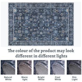 Tangsoo washable vintage rug with non-slip backing keeps living rooms safe and stylish.
