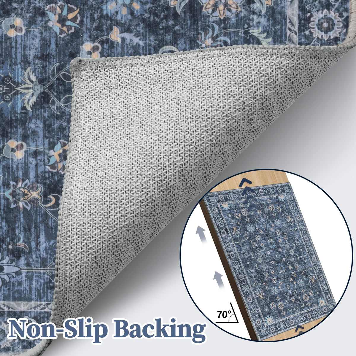 Tangsoo distressed vintage rug augments cozy living spaces with warmth.