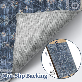 Tangsoo distressed vintage rug augments cozy living spaces with warmth.