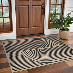 Tangsoo Easy Jute 3x5 rug shows non-slip backing for stable placement on smooth floors.