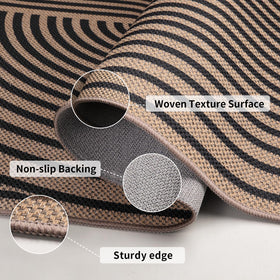 Tangsoo Easy Jute 3x5 rug made of washable polyester for quick cleanups.
