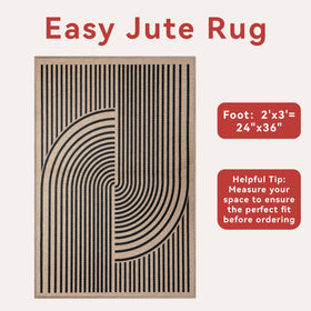 Tangsoo Rainbow Easy Jute Rug suits entryways, kitchens, and porches.