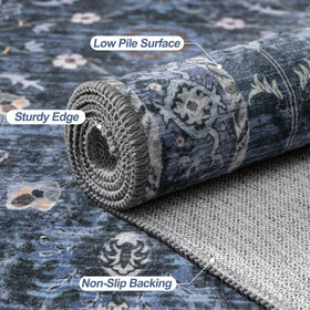 Tangsoo non-shedding rug with reinforced edges stands up to busy households.