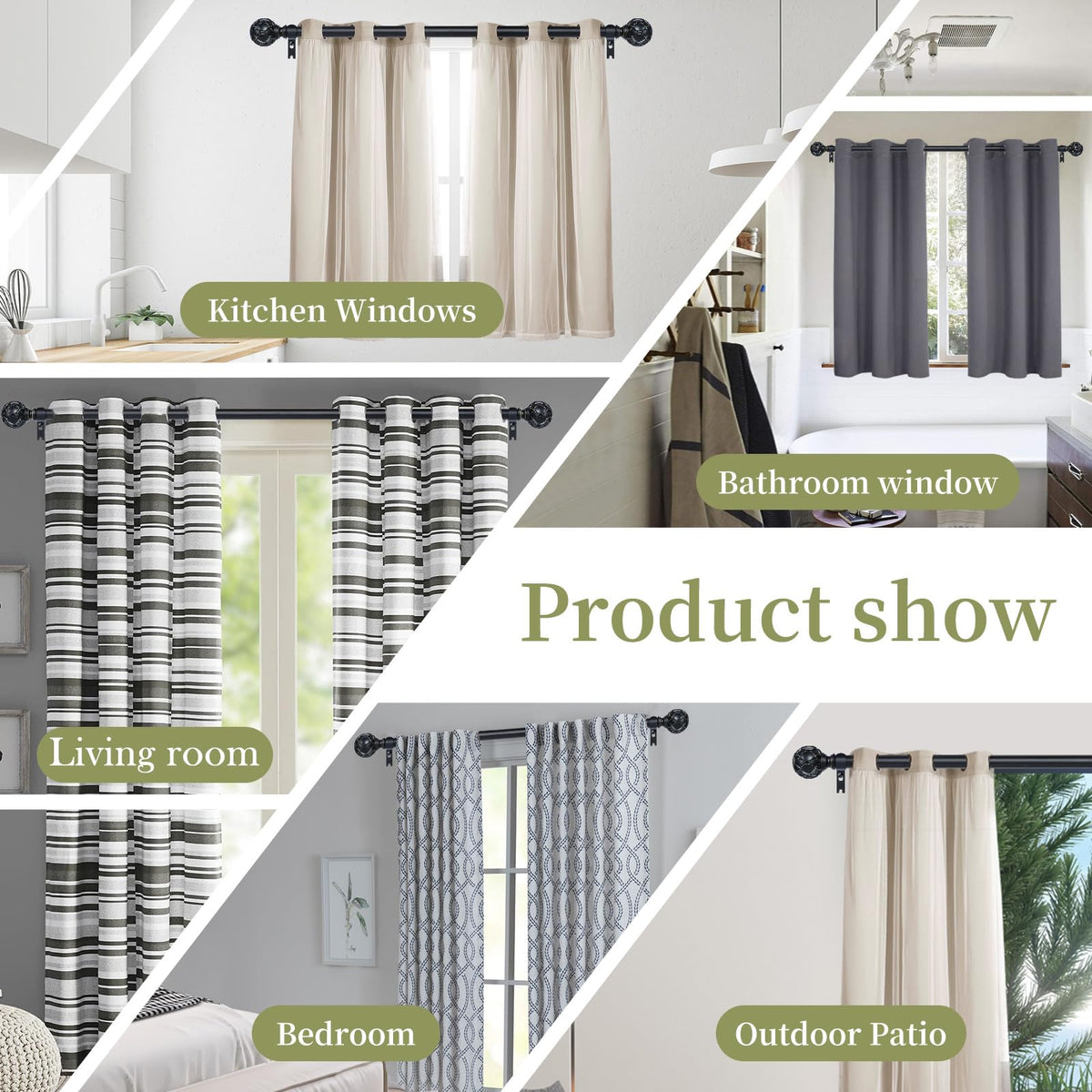 TANGWIN wall-mount brackets provide stable curtain installation.