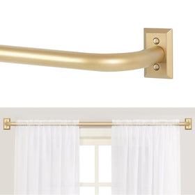 TANGWIN Gold wrap-around curtain rod full coverage highlights seamless window treatment and light control.