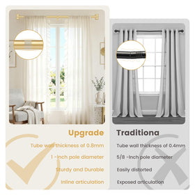 Tangwin versatile drapery rod for living rooms, bedrooms, and patios.