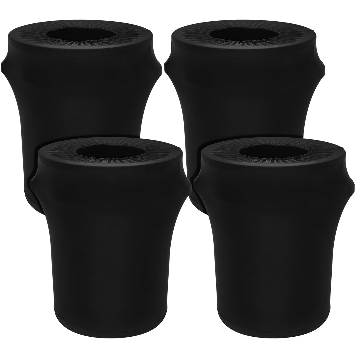 Tanlade 32-gallon stretch trash can cover in black, easy outdoor bin protection.