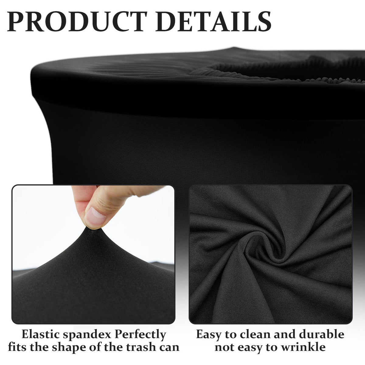 Tanlade four-pack spandex trash can covers fit most 32-gallon bins.