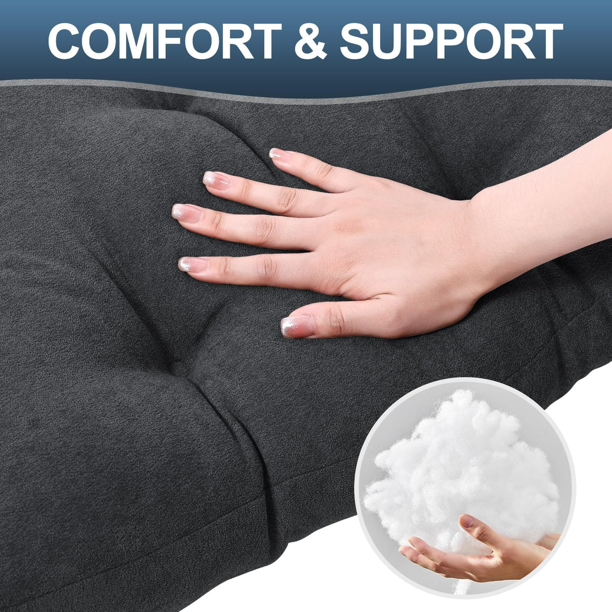 TANYOO pillow on couch enhances lounging with lower-back comfort