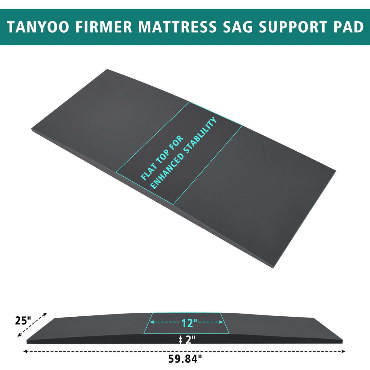 Packaging compresses the pad for compact shipping and easy setup underneath the mattress.
