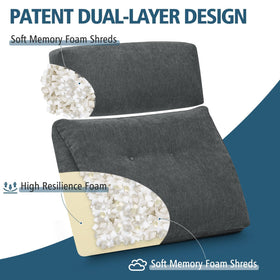 TANYOO large lumbar pillow fills deep couch gaps for better posture