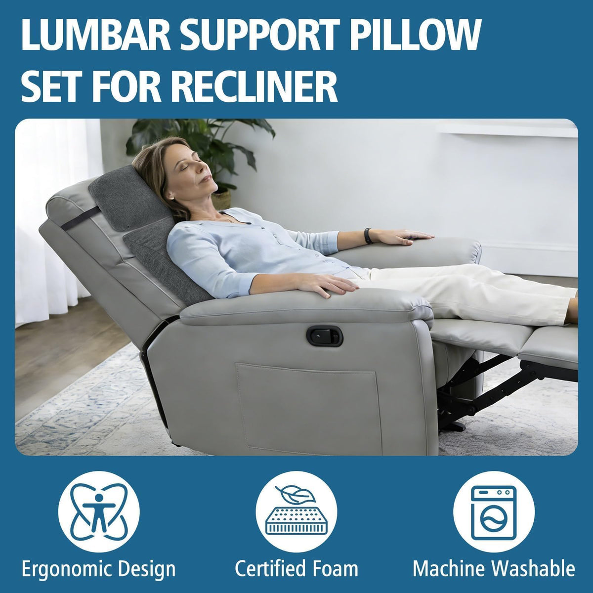 TANYOO zero-sliding back support keeps cushions in place