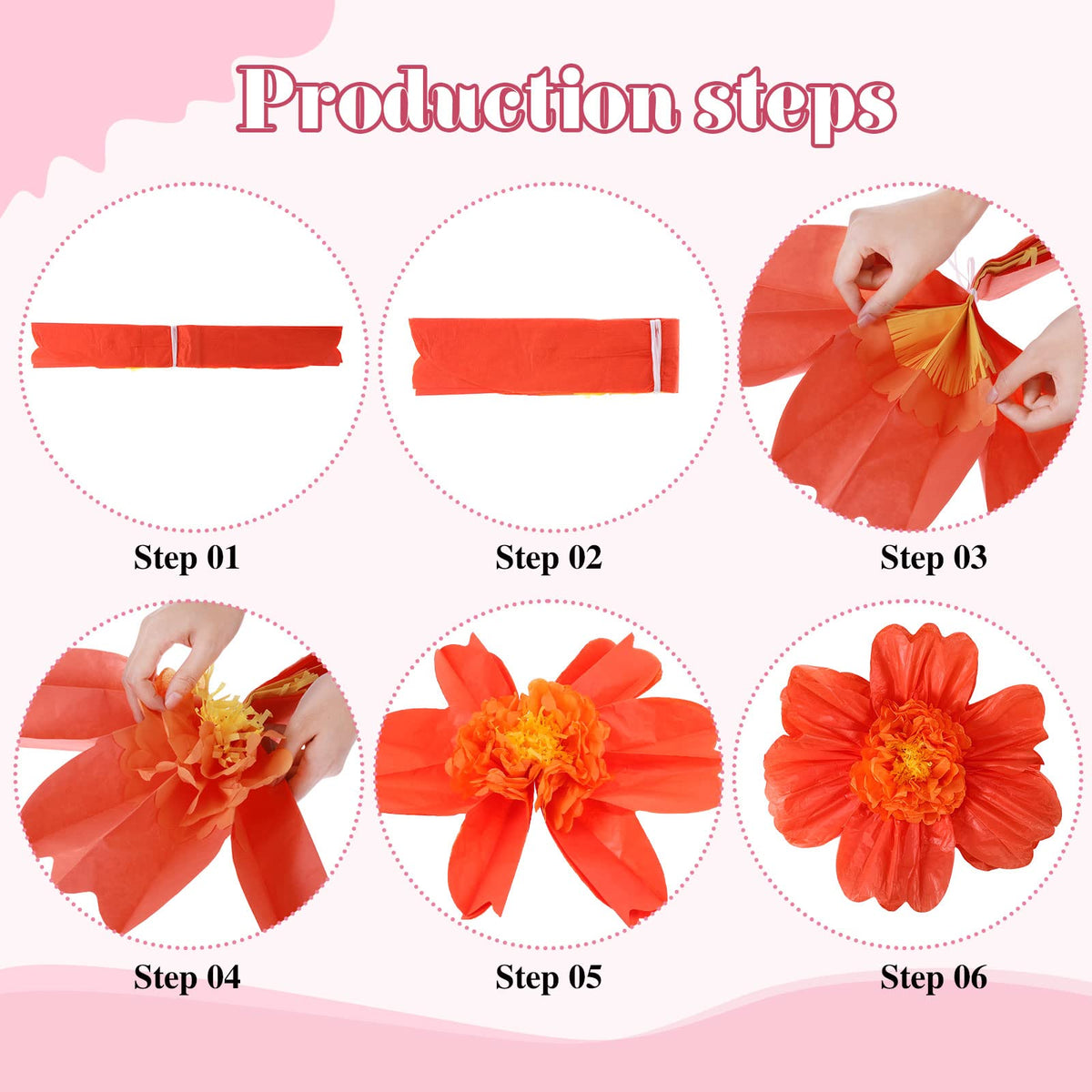 TaoBary multicolor paper flowers add quick backdrop for celebrations.