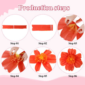TaoBary multicolor paper flowers add quick backdrop for celebrations.