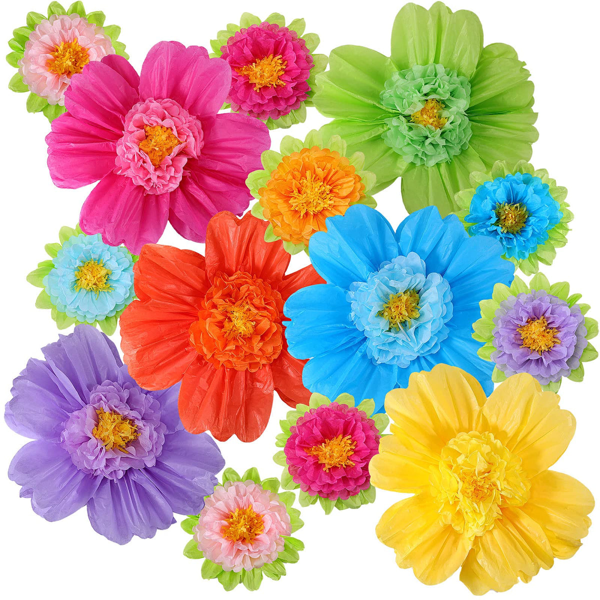 TaoBary giant rainbow pom poms brighten walls for festive ambiance.
