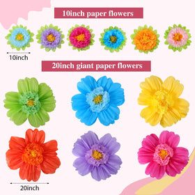 TaoBary tissue paper flowers in 24 pieces create colorful centerpieces.