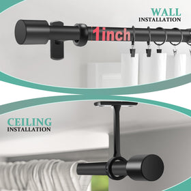 Taoberfuli ceiling-mount curtain rod adds clean lines to rooms.