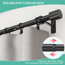 Taoberfuli curtain rod includes easy-install hardware for quick setup.