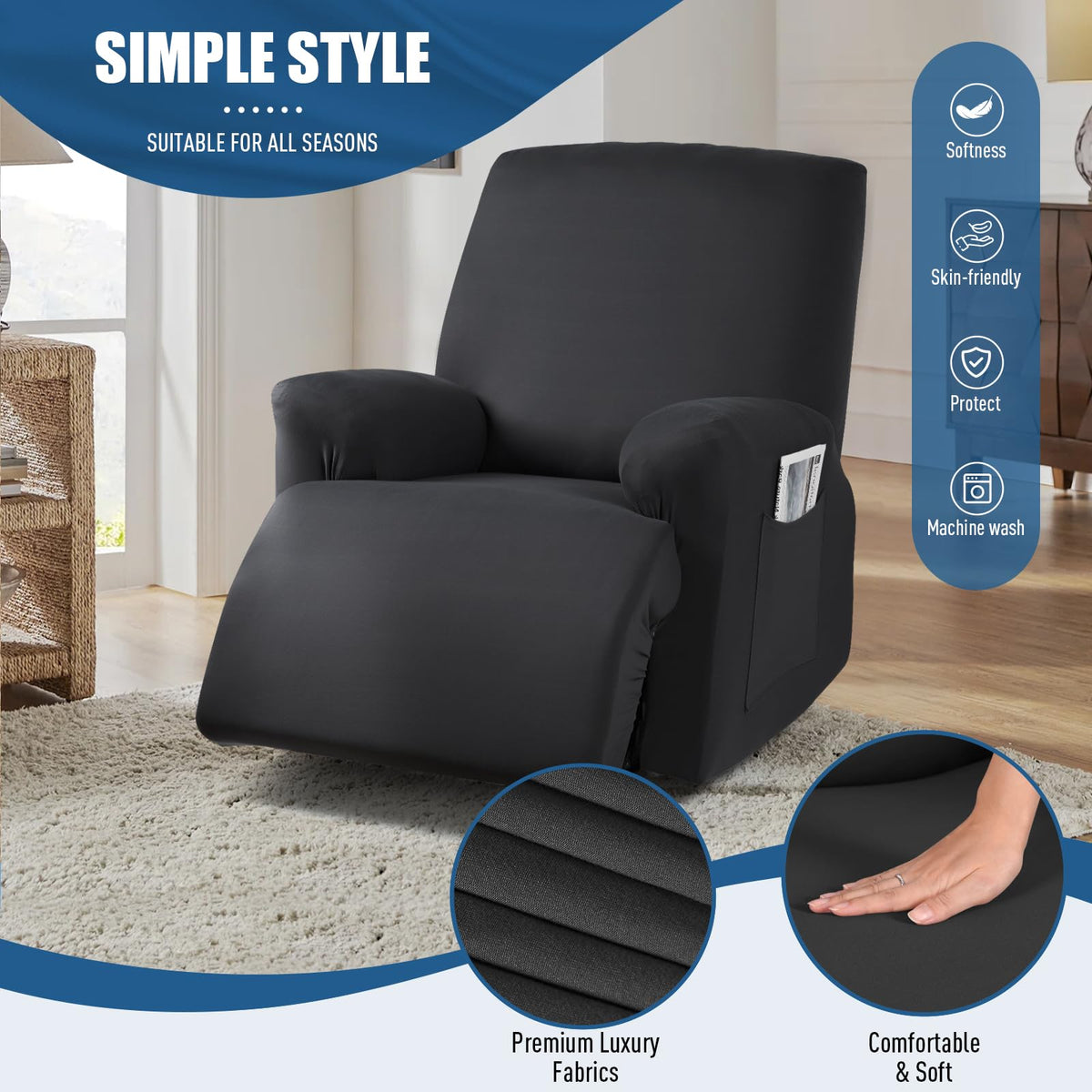 TAOCOCO recliner cover during simple, quick installation.