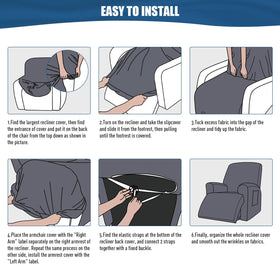 TAOCOCO recliner cover with separate side pieces for full chair coverage.