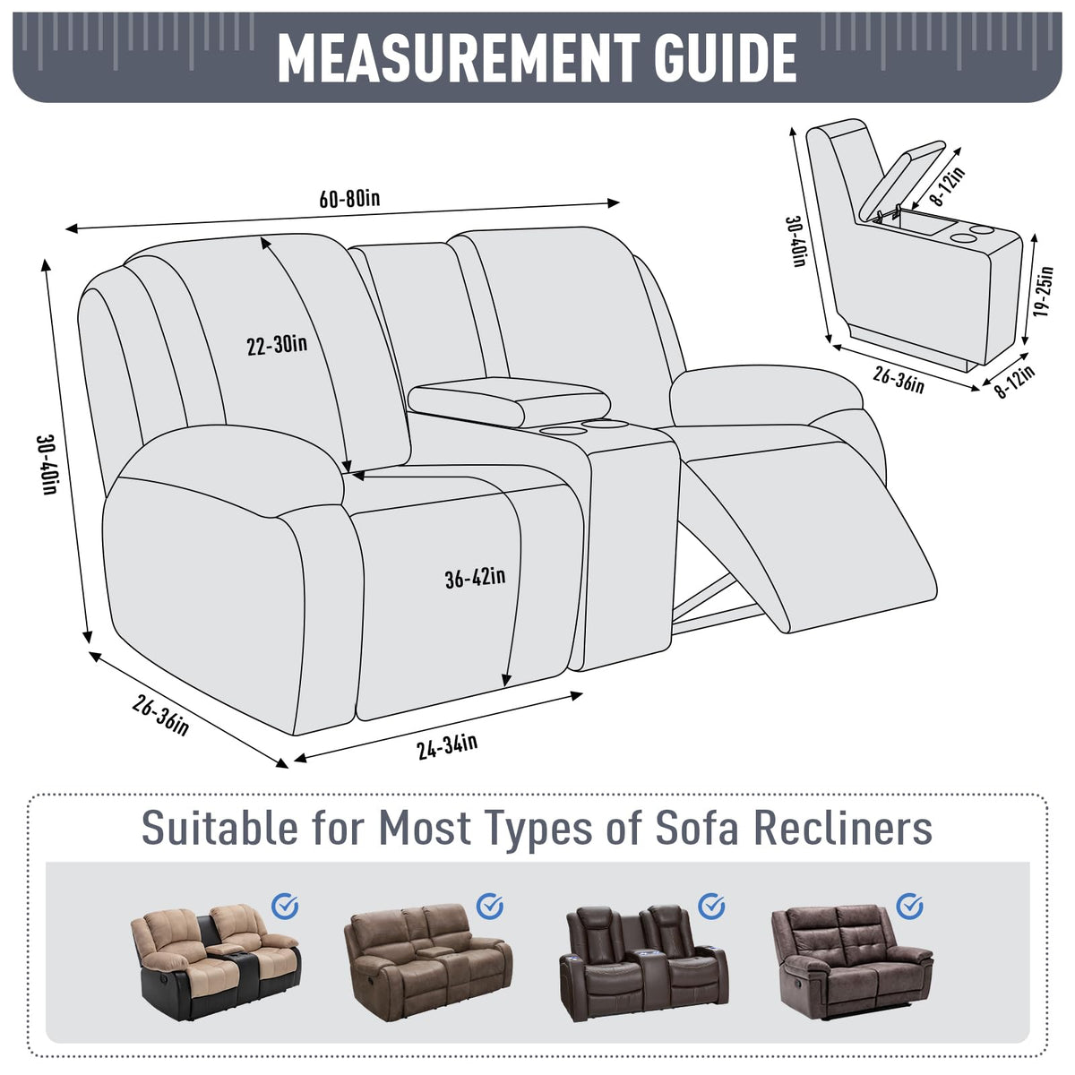 TAOCOCO washable recliner cover for easy cleaning and maintenance.