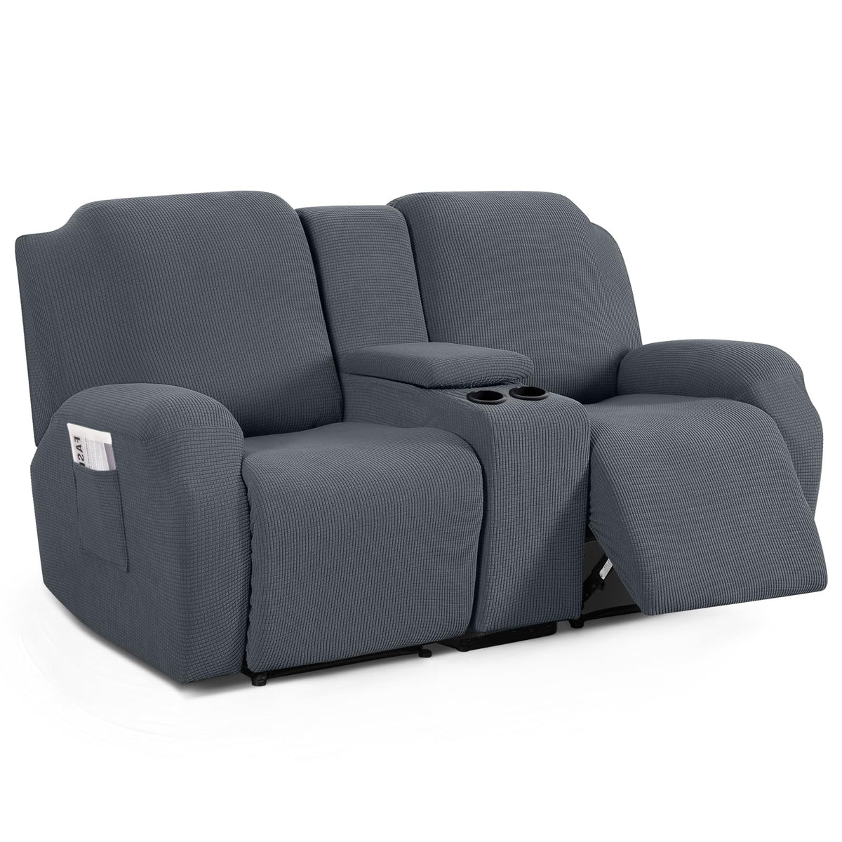 TAOCOCO loveseat recliner cover with middle console for secure fit and stain protection.