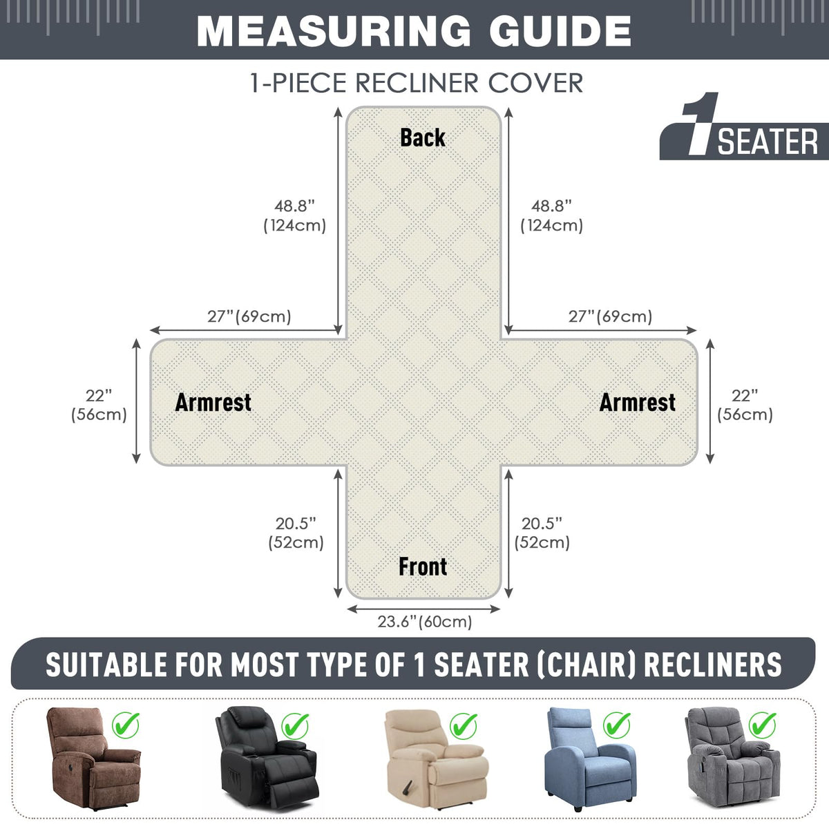 TAOCOCO non-slip strap design reduces sliding on recliners.