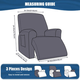 TAOCOCO recliner cover 3-piece set displayed on recliner for precise, seamless fit
