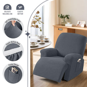 TAOCOCO recliner cover arm-left, elastic edges for secure placement.