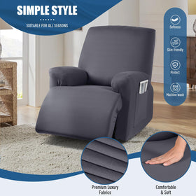 TAOCOCO recliner cover in dark gray highlighting durable fabric and subtle color