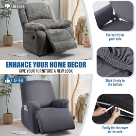 TAOCOCO recliner cover demonstrates easy installation with minimal adjustments