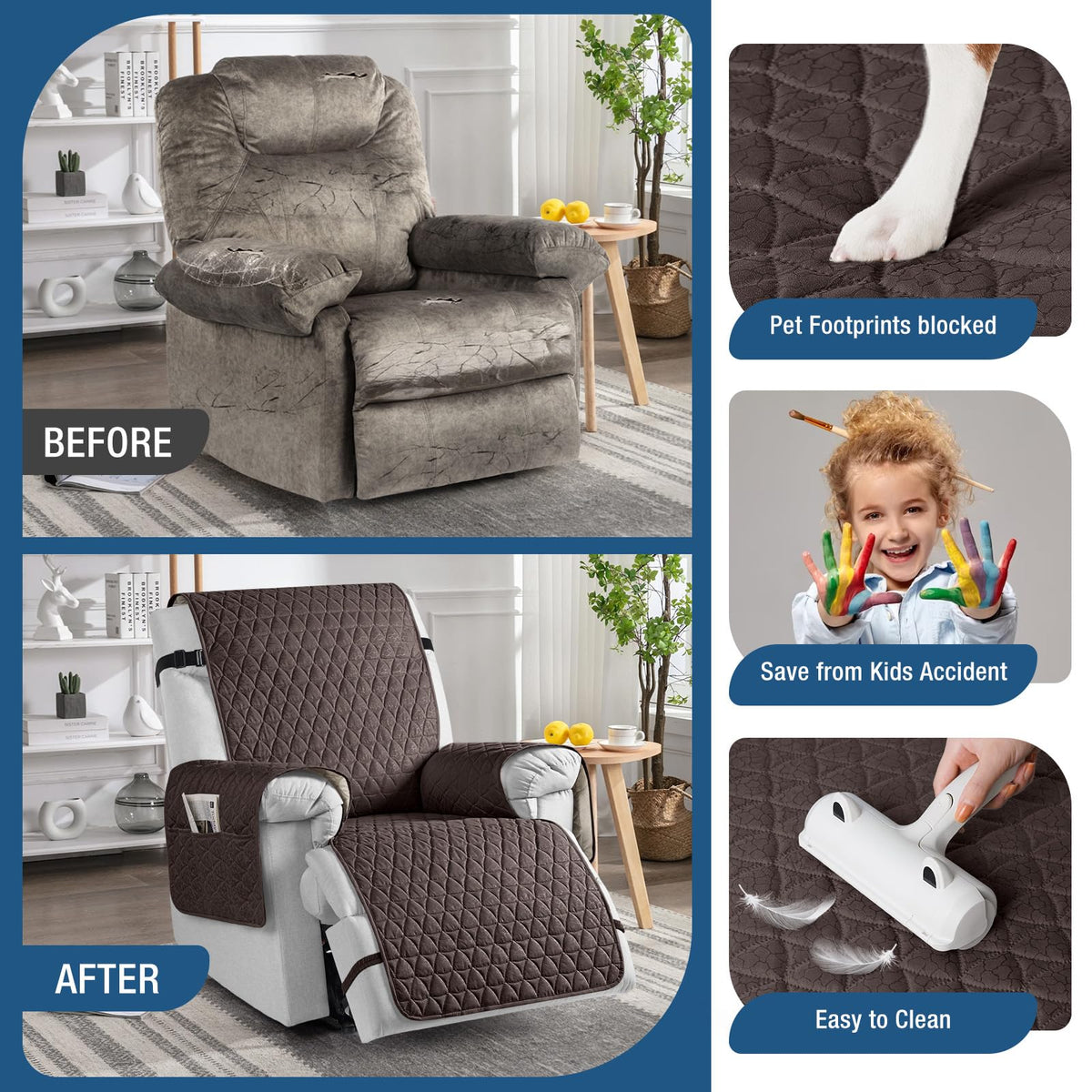 Elastic headrest straps secure TAOCOCO cover during movement
