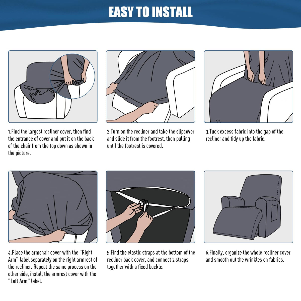TAOCOCO recliner cover machine washable for easy cleanup