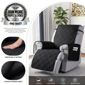 TAOCOCO recliner cover non-slip design with elastic straps prevents slipping.