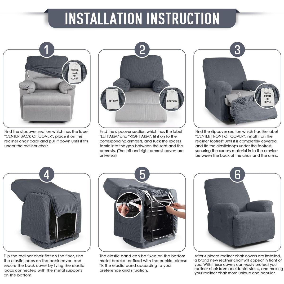 TAOCOCO recliner cover stitching-detail, demonstrates quality craftsmanship.