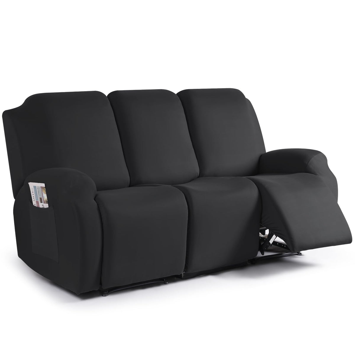 TAOCOCO recliner slipcover on a 3-seat sofa protects fabric and refreshes space.