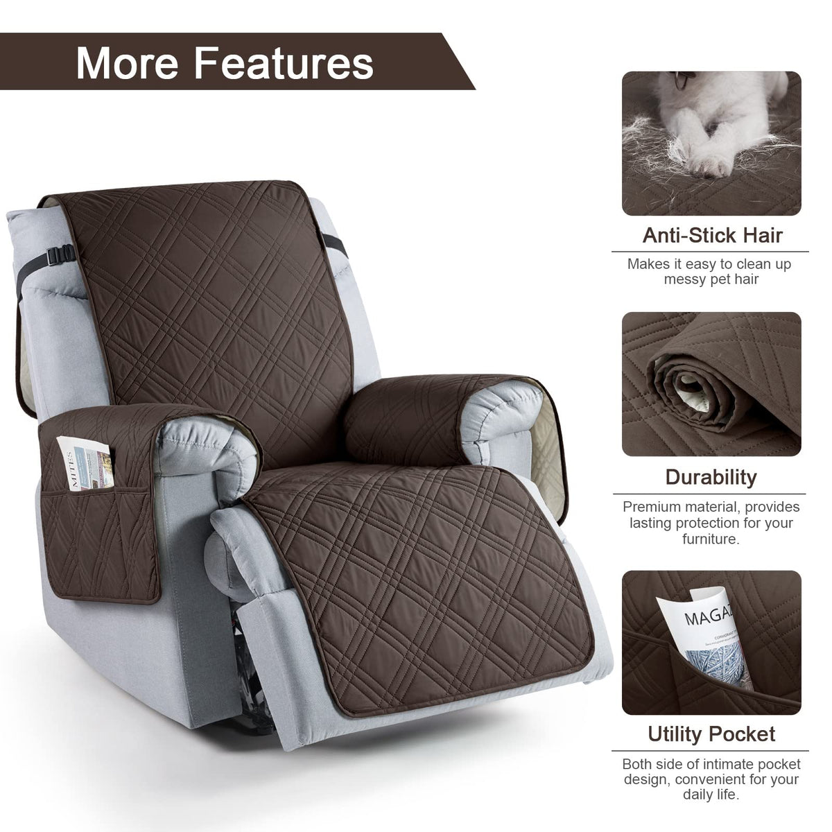 TAOCOCO machine-washable recliner cover for easy care
