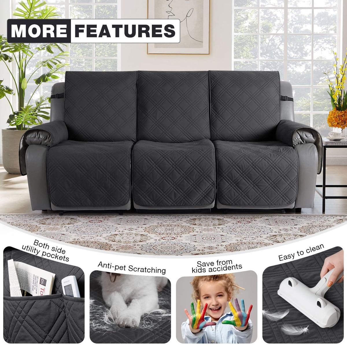 TAOCOCO machine-washable recliner cover for simple cleaning