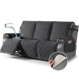 TAOCOCO waterproof recliner cover for 3-seater charcoal protects furniture from spills